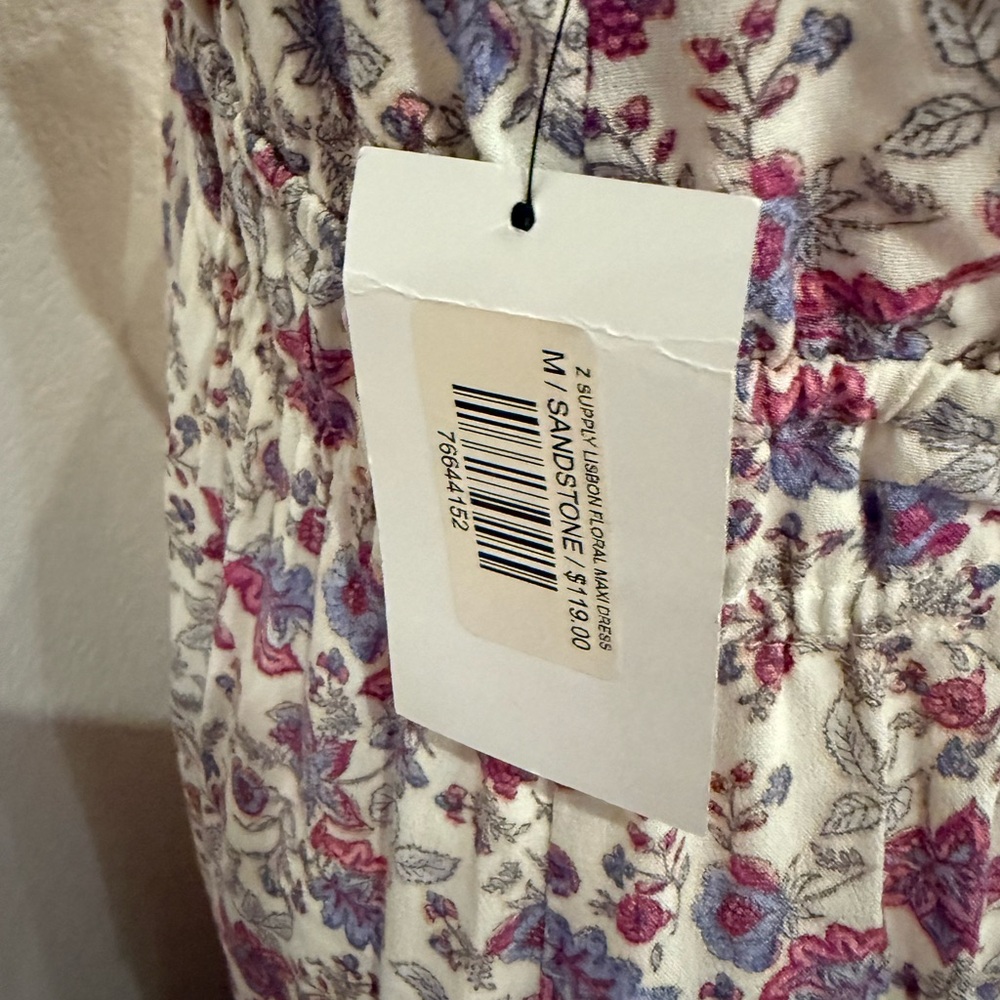 Z Supply Lisbon Pink and Purple Floral Maxi Dress Size Medium - Picture 5 of 8